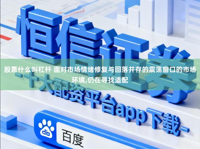 股票什么叫杠杆 面对市场情绪修复与回落并存的震荡窗口的市场环境,仍在寻找适配